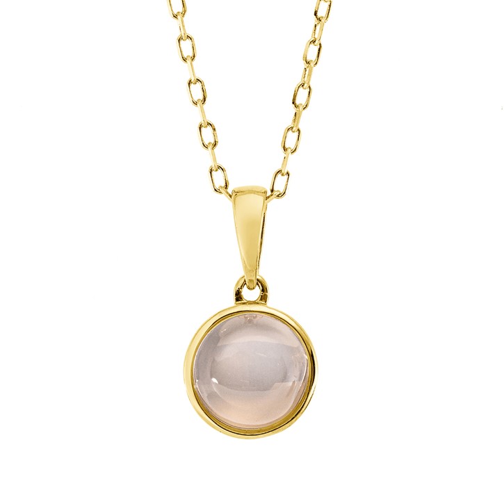 Collier aus 750 Gelbgold Mondstein