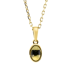 Collier Oval aus 750 Gold Gelbgold Peridot 0,49ct L:45cm Zarge Collier Oval aus 750 Gold Gelbgold Peridot 0,49ct L:45cm Zarge