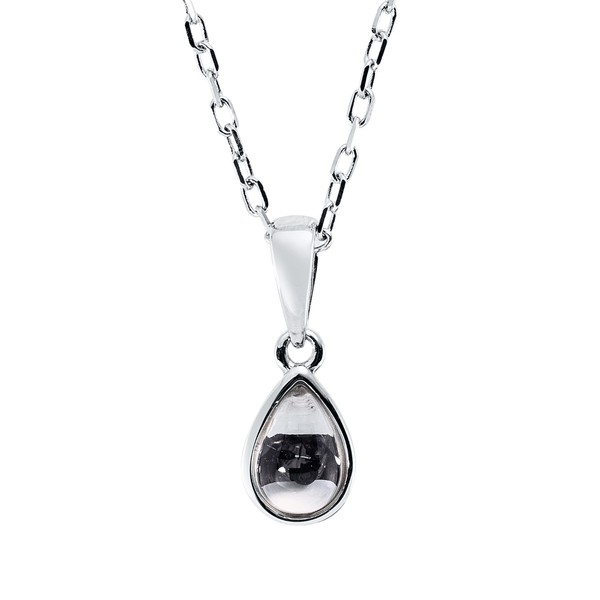 Collier Tropfen aus 750 Weißgold Amethyst
