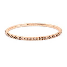 Armband Flex-Band aus 750 Gold Rotgold 66 Brillanten 1,35ct braun B:2,8mm