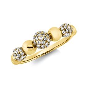 Ring aus 750 Gold Gelbgold 71 Brillanten 0,42ct W-SI H:5,1mm Ring aus 750 Gold Gelbgold 71 Brillanten 0,42ct W-SI H:5,1mm
