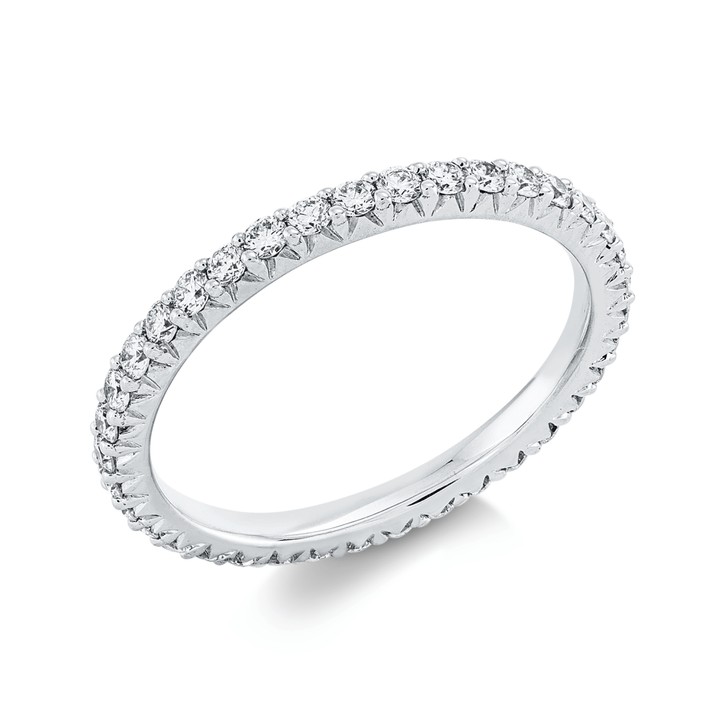 Ring aus 750 Weißgold 37 Brillanten 0.73ct