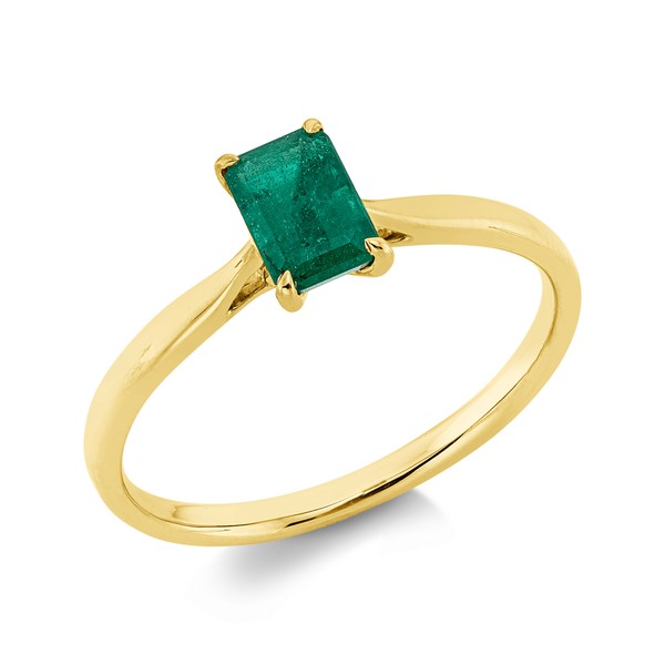 Ring aus 750 Gelbgold Smaragd
