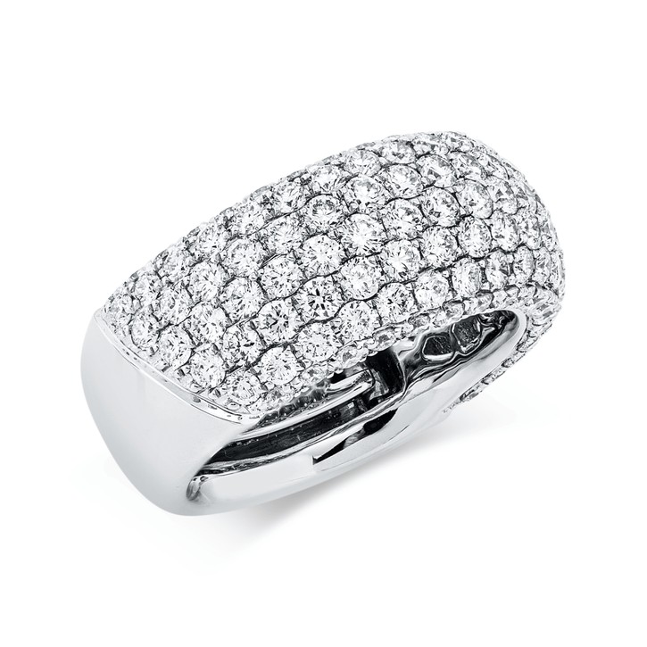 Pavé Ring aus 750 Weißgold 119 Brillanten 2.97ct