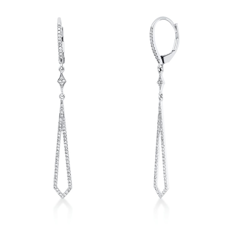 Ohrhänger aus 750 Weißgold 140 Diamanten 0.32ct