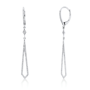 Ohrhänger aus 750 Gold Weißgold 140 Diamanten 0,32ct W-SI 49,4x5mm