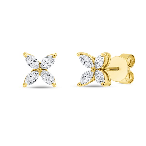 Ohrstecker aus 750 Gelbgold 8 Diamanten 0.82ct