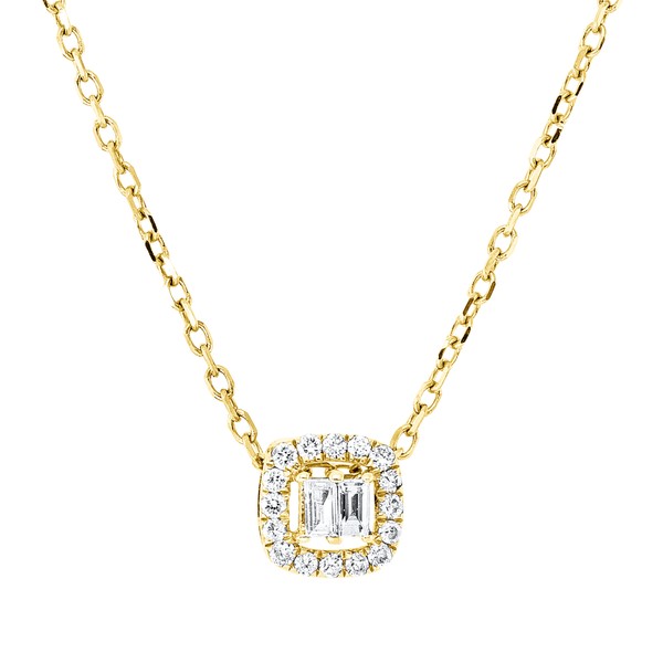 Collier aus 750 Rotgold 18 Brillanten 0.09ct
