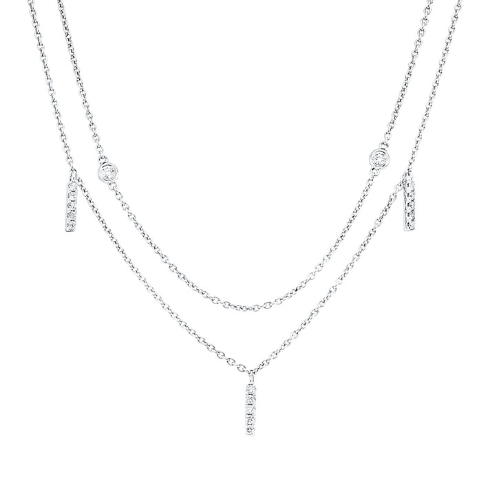 Collier aus 750 Weißgold 39 Brillanten 0.35ct