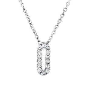 Collier aus 750 Gold Weißgold 14 Brillanten 0,05ct TW-SI L:42cm