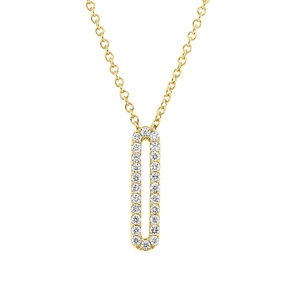 Collier aus 750 Gold Gelbgold 24 Brillanten 0,09ct TW-SI L:42cm
