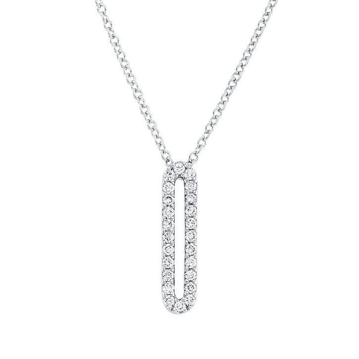 Collier aus 750 Weißgold 24 Brillanten 0.09ct