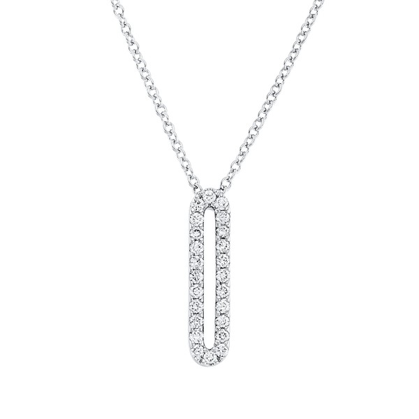 Collier aus 750 Weißgold 24 Brillanten 0.09ct