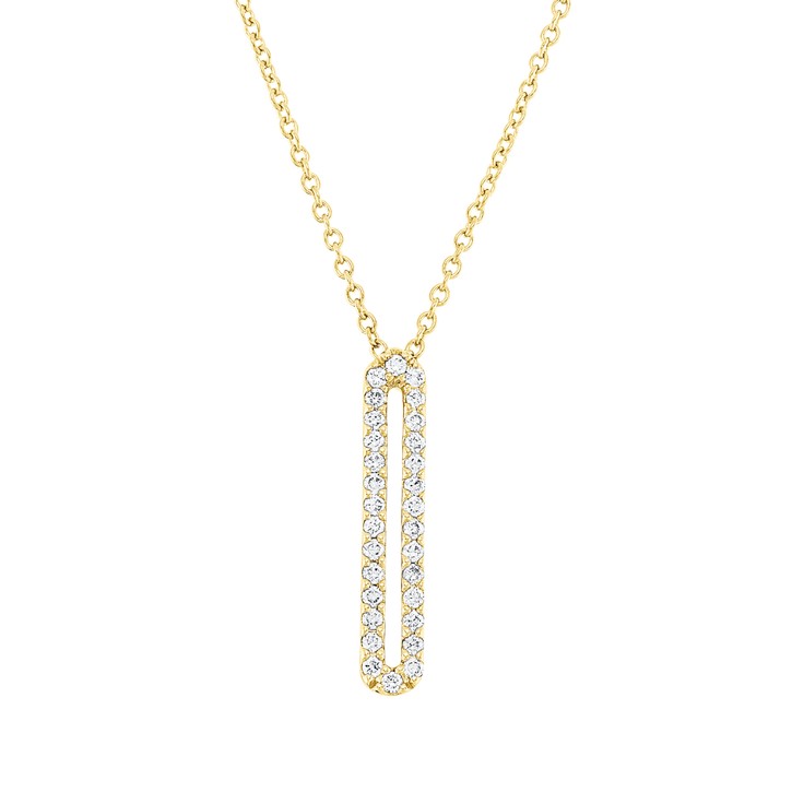 Collier aus 750 Gelbgold 30 Brillanten 0.12ct