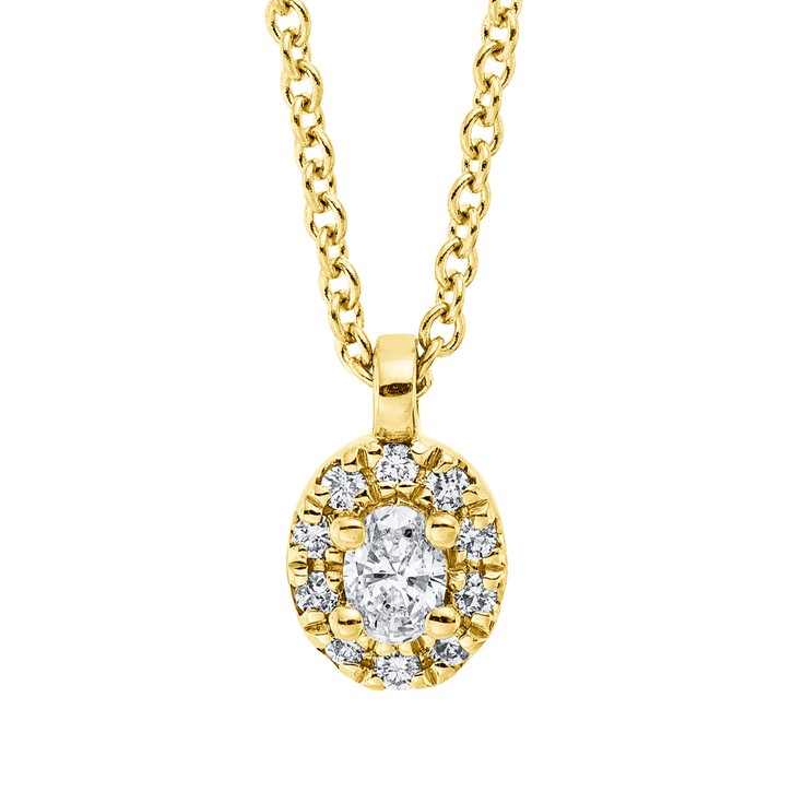 Collier aus 750 Gelbgold 11 Brillanten 0.15ct