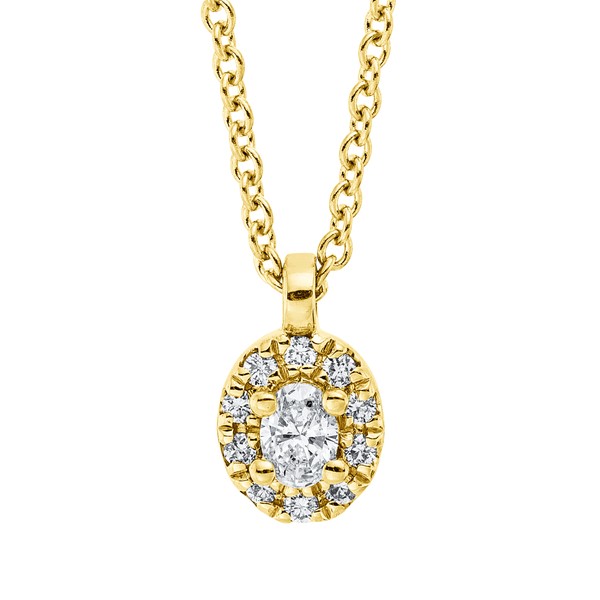 Collier aus 750 Gelbgold 11 Brillanten 0.15ct