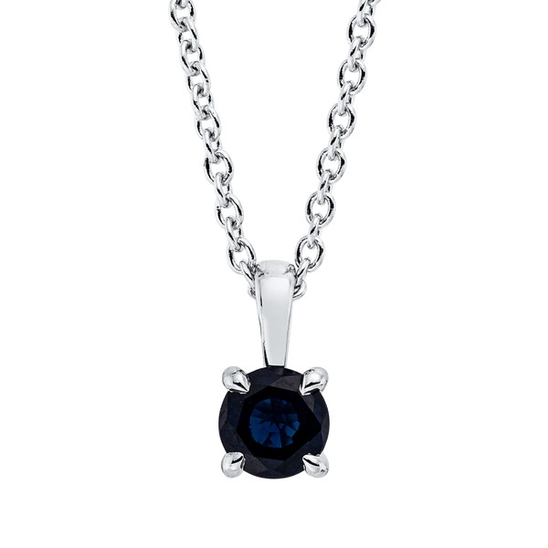 Collier aus 750 Weißgold Saphir