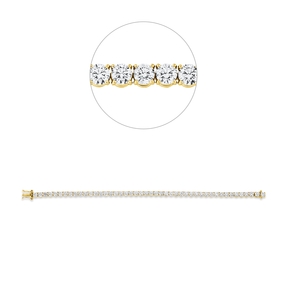 Armband aus 750 Gold Gelbgold 46 Brillanten 9ct TW-SI L:18cm