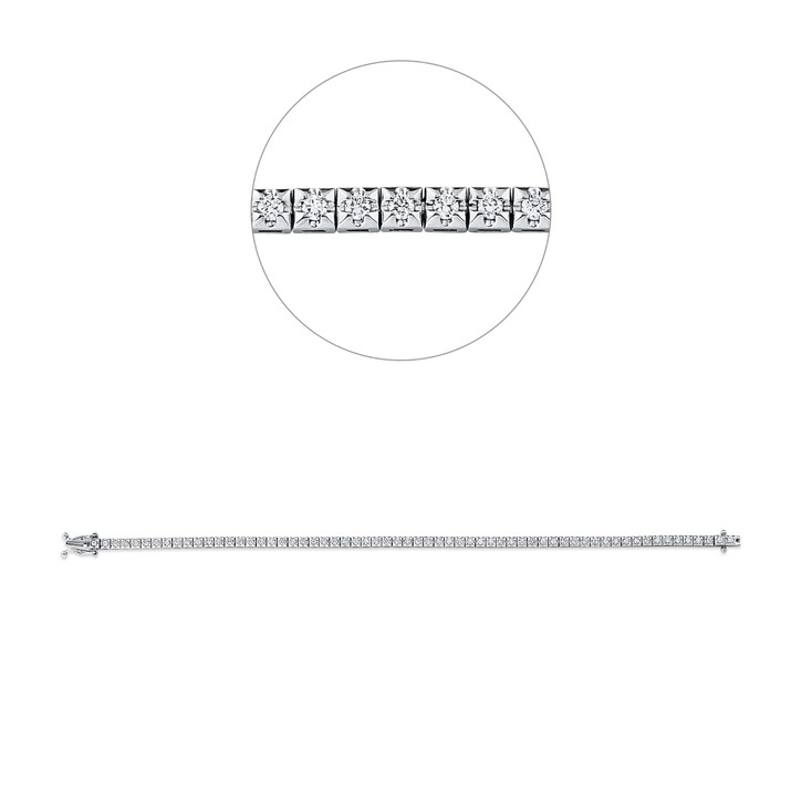 Armband aus 750 Weißgold 62 Brillanten 1ct