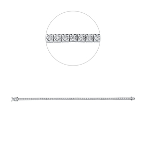 Armband aus 750 Gold Weißgold 62 Brillanten 1ct TW-SI L:17cm