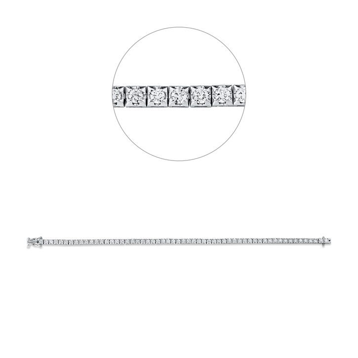 Armband aus 750 Weißgold 57 Brillanten 2.05ct