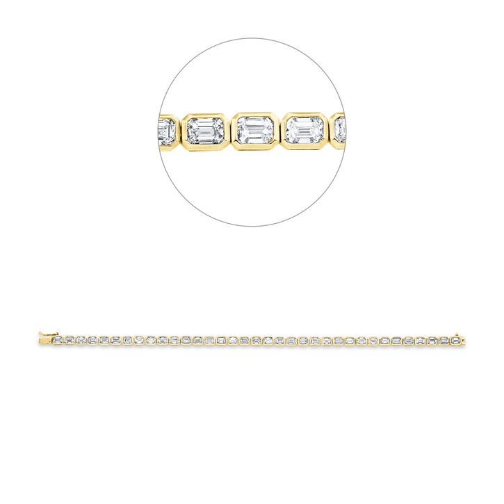 Armband aus 750 Gelbgold 35 Diamanten 6.58ct