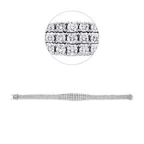 Armband aus 750 Gold Weißgold 228 Brillanten 7,65ct TW-SI L:17,8cm