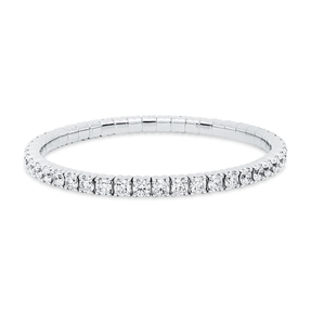 Armband Flex-Band aus 750 Gold Weißgold 46 Brillanten 9,2ct TW-SI L:17cm