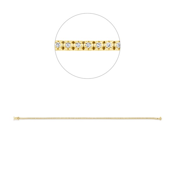 Armband aus 750 Gelbgold 103 Brillanten 0.4ct