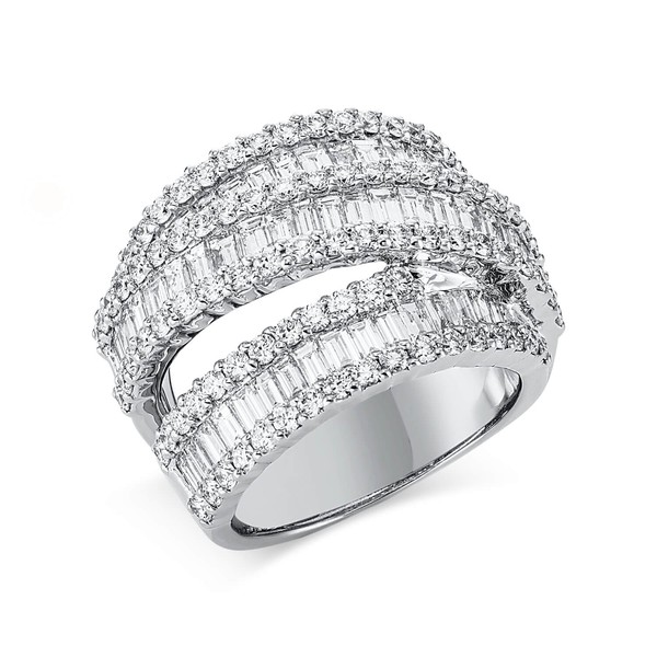 Ring aus 750 Weißgold 159 Brillanten 4.01ct
