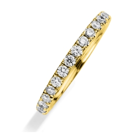 Memoire Ring aus 750 Gold Gelbgold 33 Brillanten 0,8ct TW-SI B:2,1mm