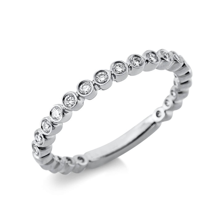 Ring aus 750 Weißgold 13 Brillanten 0.13ct