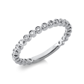 Ring aus 750 Gold Weißgold 13 Brillanten 0,13ct TW-SI B:2mm Ring aus 750 Gold Weißgold 13 Brillanten 0,13ct TW-SI B:2mm