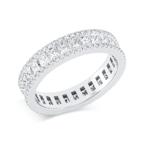 Ring aus 750 Gold Weißgold 141 Diamanten 2,25ct TW-SI B:4,5mm Ring aus 750 Gold Weißgold 141 Diamanten 2,25ct TW-SI B:4,5mm