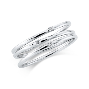 Ring aus 750 Gold Weißgold 3 Brillanten 0,03ct TW-SI B:6,7mm Ring aus 750 Gold Weißgold 3 Brillanten 0,03ct TW-SI B:6,7mm