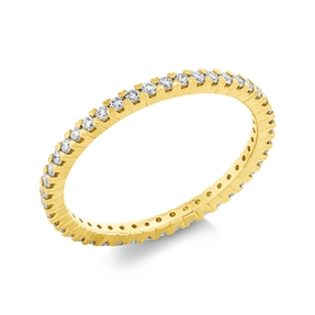 Memoire Ring aus 750 Gold Gelbgold 45 Brillanten 0,39ct TW-SI B:1,5mm