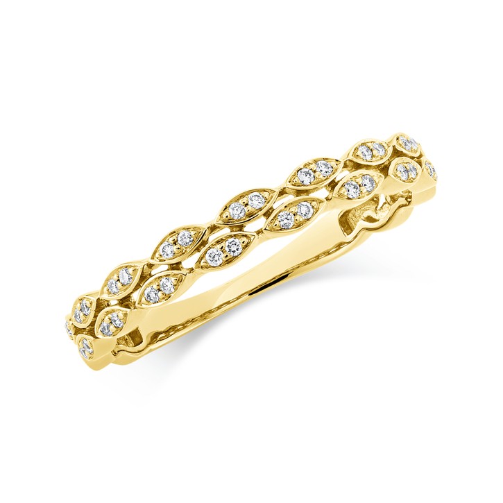 Ring aus 750 Gelbgold 36 Brillanten 0.11ct