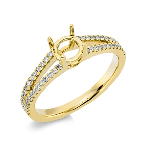Pavé Ring aus 750 Gold Gelbgold 27 Brillanten 0,49ct TW-SI B:3mm