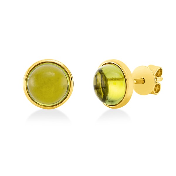 Ohrstecker aus 750 Gelbgold 2 Peridote