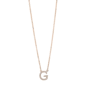 Collier aus 750 Gold Rotgold 20 Brillanten 0,08ct TW-SI L:43,2cm