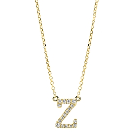Collier aus 750 Gold Gelbgold 17 Brillanten 0,08ct TW-SI L:43,2cm