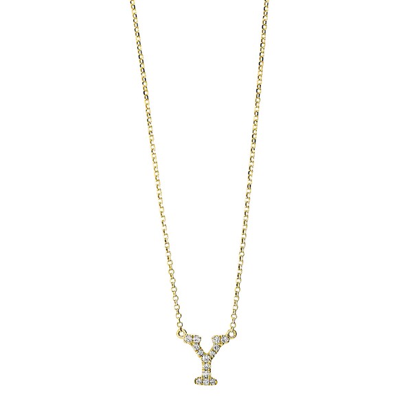 Collier aus 750 Gelbgold 14 Brillanten 0.08ct