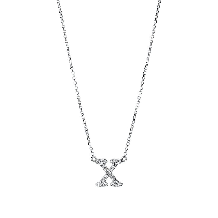 Collier aus 750 Weißgold 25 Brillanten 0.11ct