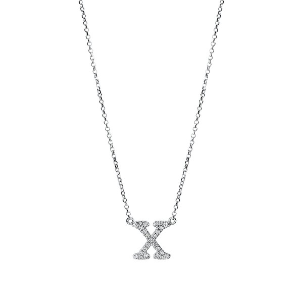 Collier aus 750 Weißgold 25 Brillanten 0.11ct