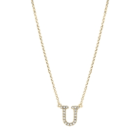 Collier aus 750 Gold Gelbgold 20 Brillanten 0,08ct TW-SI L:43,2cm