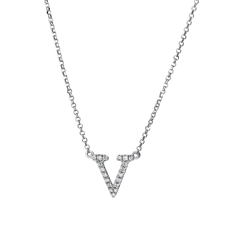 Collier aus 750 Weißgold 19 Brillanten 0.07ct