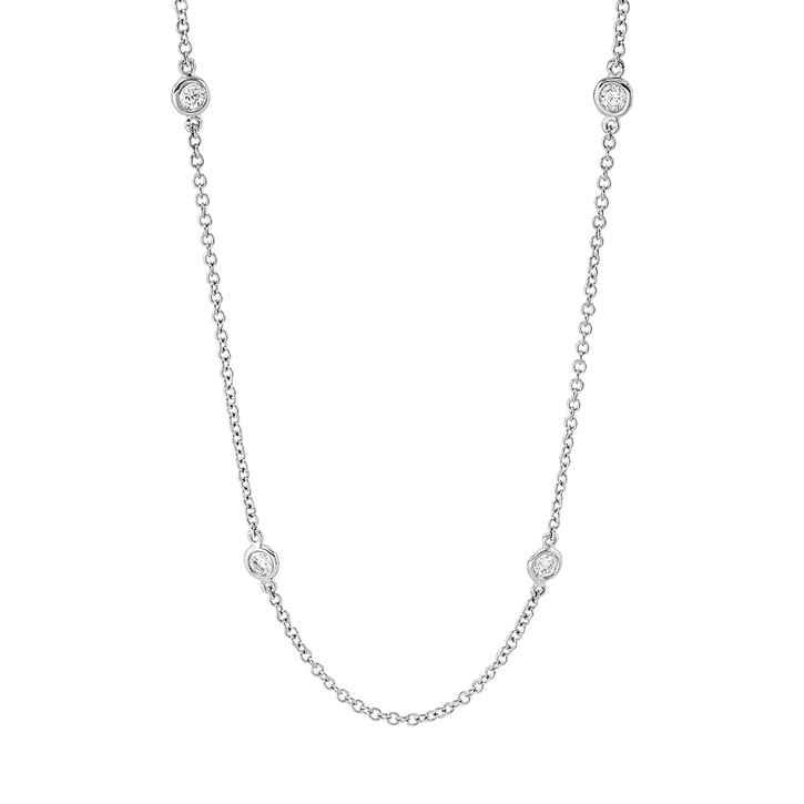 Collier aus 750 Weißgold 9 Brillanten 0.48ct