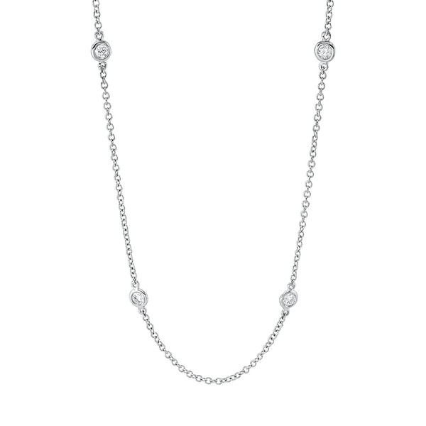 Collier aus 750 Weißgold 9 Brillanten 0.48ct