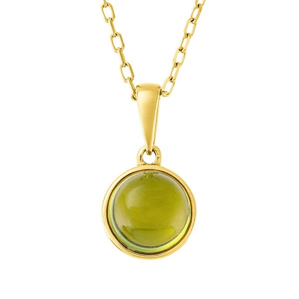 Collier aus 750 Gelbgold Peridot