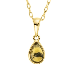 Collier Tropfen aus 750 Gold Gelbgold Peridot 0,4ct L:45cm Zarge Collier Tropfen aus 750 Gold Gelbgold Peridot 0,4ct L:45cm Zarge